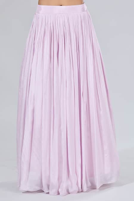 Samyukta Singhania_Purple Silk, Net, Chiffon Cut Work, Pearls, Embroidery Jacket Lehenga Set_Online_at_Aza_Fashions