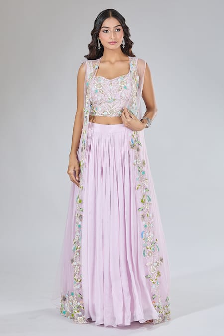 Samyukta Singhania Embroidered Jacket Lehenga Set 