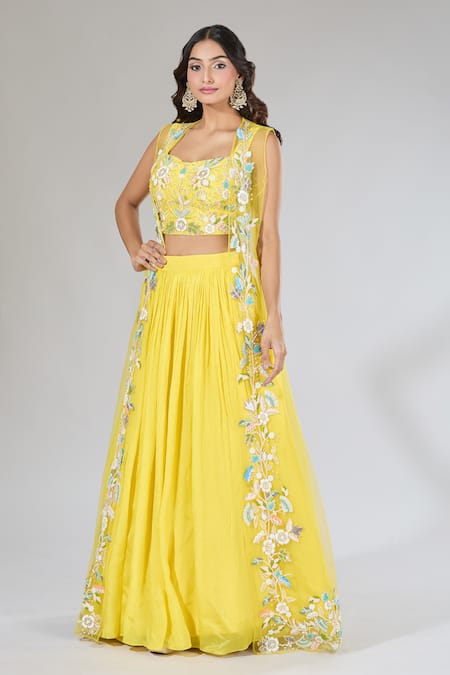 Samyukta Singhania Embroidered Jacket Lehenga Set 