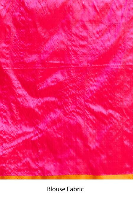 Mint N Oranges_Pink Silk Bloom Vine Woven Banarasi Saree_Online_at_Aza_Fashions