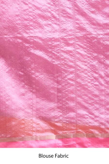 Mint N Oranges Gray Chanderi Contrast Border Pure Saree Online at Aza Fashions Mint N Oranges_Gray Chanderi Contrast Border Pure Saree_Online_at_Aza_Fashions