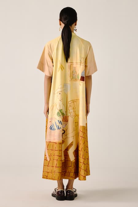 Cord Multicolor A-Line Shirt Dress