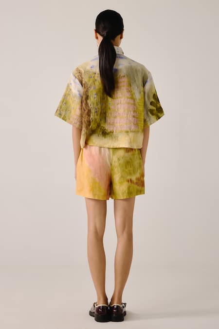 Cord Dale Print Boxy Shirt & Shorts Set 