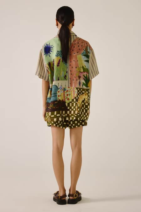 Cord Multicolor Printed Alice Scenic Shirt 