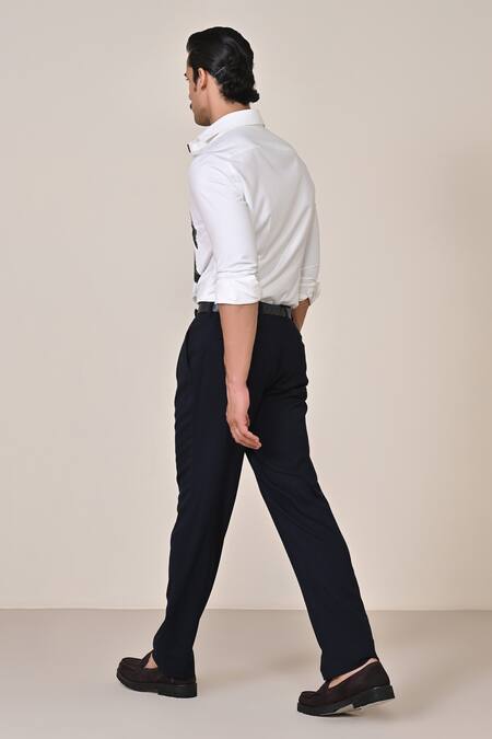 Shop_S&N By Shantnu Nikhil_Off White Silk Tribal Print Shirt_at_Aza_Fashions