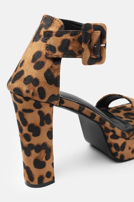 Shop_Zori World_Brown Leopard Print Platform Heels _Online_at_Aza_Fashions