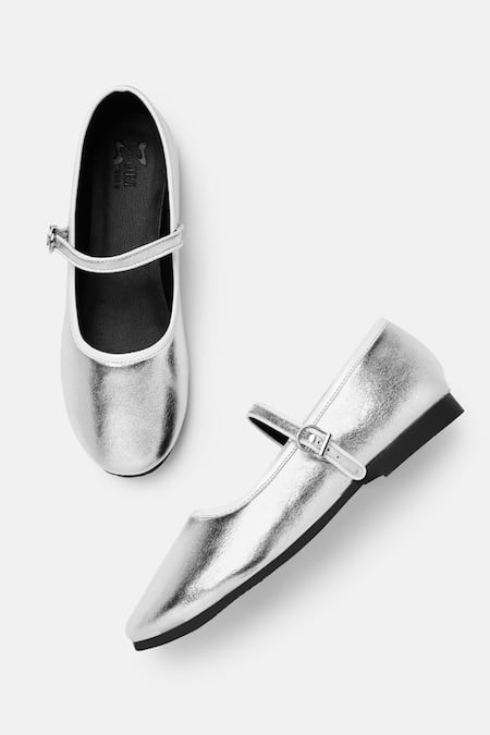 Shop_Zori World_Silver Pipe Detail Mary Jane Flats _at_Aza_Fashions