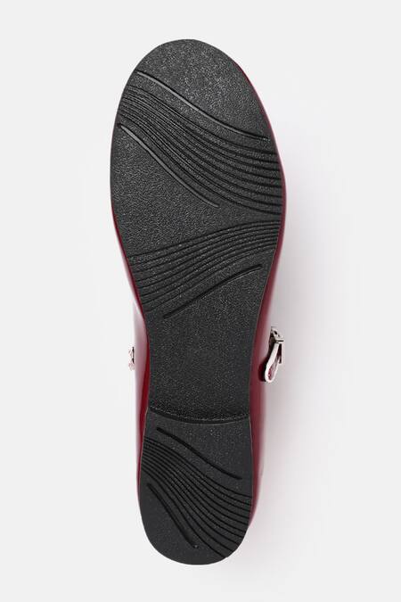 Shop_Zori World_Maroon Pipe Detail Mary Jane Flats _Online_at_Aza_Fashions