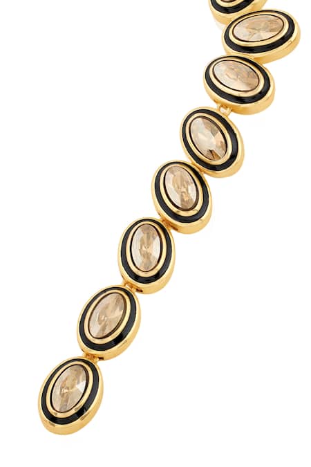 Isharya Gold Plated Crystals Embellished Dangler Earrings Online at Aza Fashions Isharya_Gold Plated Crystals Embellished Dangler Earrings _Online_at_Aza_Fashions