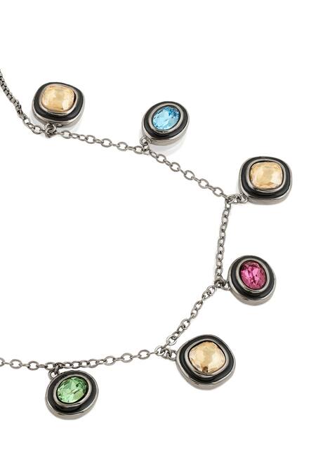 Buy Isharya Multi Color Crystal Choker Necklace Online at Aza Fashions Buy_Isharya_Multi Color Crystal Choker Necklace_Online_at_Aza_Fashions