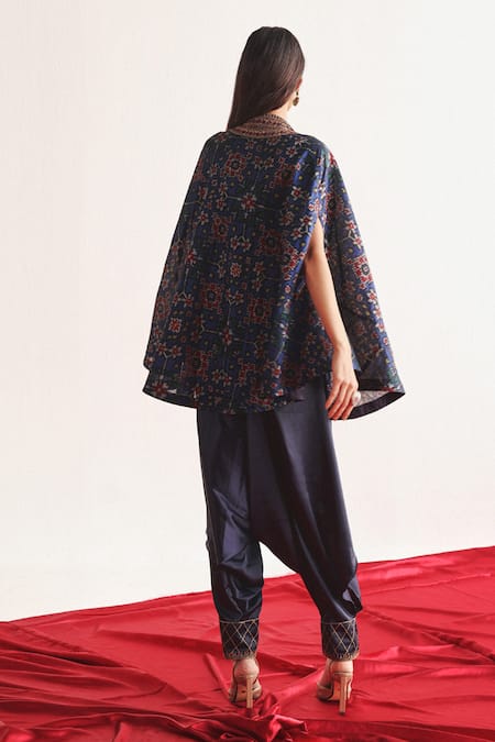 Shop Twenty Nine Black Silk Embroidery Marodi Dhoti Pant at Aza Fashions Shop_Twenty Nine_Black Silk Embroidery Marodi Dhoti Pant _at_Aza_Fashions