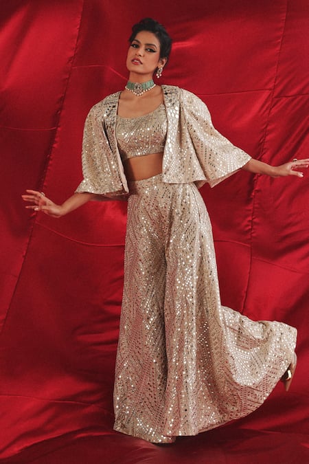 Shop Twenty Nine Silver Tissue Mirrors Embroidered Sharara Online at Aza Fashions Shop_Twenty Nine_Silver Tissue Mirrors Embroidered Sharara _Online_at_Aza_Fashions