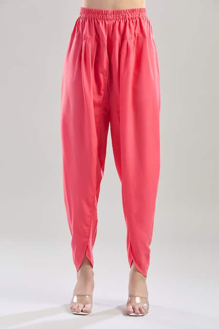 Buy Samyukta Singhania Coral Organza, Crepe Embroidery Round Neck Aari Kurta And Dhoti Pant Set Online at Aza Fashions Buy_Samyukta Singhania_Coral Organza, Crepe Embroidery Round Neck Aari Kurta And Dhoti Pant Set _Online_at_Aza_Fashions