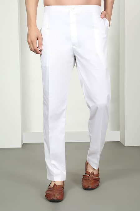 Aham-Vayam_Brown Cotton Sequins, Embroidery Chevron Kurta Set _Online_at_Aza_Fashions