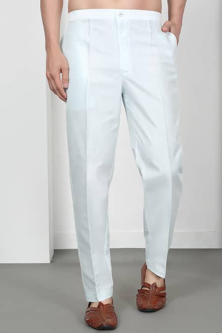 Buy Aham-Vayam Blue Cotton Sequins, Embroidery Diagonal Kurta Set Online at Aza Fashions Buy_Aham-Vayam_Blue Cotton Sequins, Embroidery Diagonal Kurta Set _Online_at_Aza_Fashions