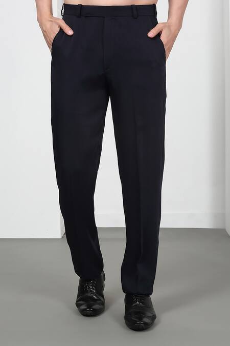 Shop Aham-Vayam Navy Cotton Sequins, Embroidery Cutdana Tuxedo Set Online at Aza Fashions Shop_Aham-Vayam_Navy Cotton Sequins, Embroidery Cutdana Tuxedo Set _Online_at_Aza_Fashions