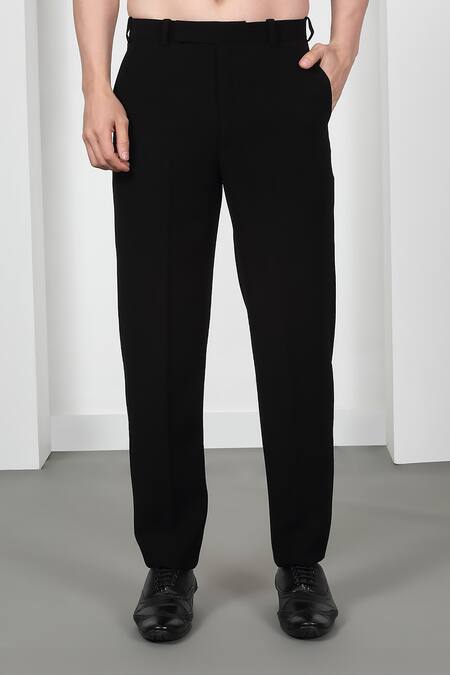 Aham-Vayam Black Cotton Beads, Cut Work, Embroidery Floral Tuxedo Set Online at Aza Fashions Aham-Vayam_Black Cotton Beads, Cut Work, Embroidery Floral Tuxedo Set _Online_at_Aza_Fashions