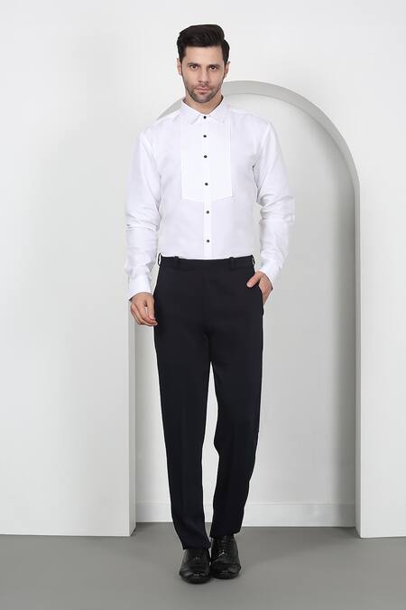 Shop Aham-Vayam Black Cotton Cut Work, Embroidery Floral Tuxedo Set Online at Aza Fashions Shop_Aham-Vayam_Black Cotton Cut Work, Embroidery Floral Tuxedo Set _Online_at_Aza_Fashions