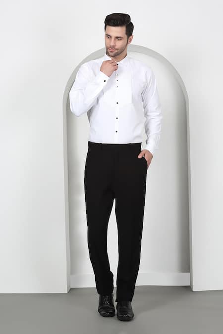 Buy Aham-Vayam Black Cotton Beads, Cut Work Embroidered Tuxedo Set With Bow Online at Aza Fashions Buy_Aham-Vayam_Black Cotton Beads, Cut Work Embroidered Tuxedo Set With Bow _Online_at_Aza_Fashions