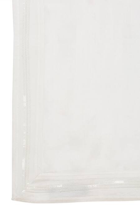 Aham-Vayam_Off White Cotton Beads, Sequins Stripe Embroidered Kurta Set _at_Aza_Fashions