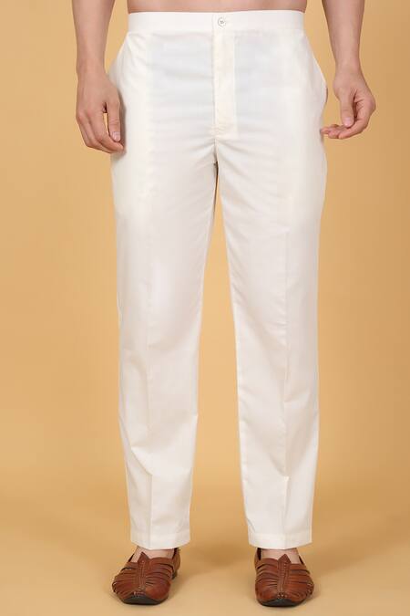 Shop_Aham-Vayam_Cream Cotton Sequins, Embroidery Floral Kurta Set _Online_at_Aza_Fashions