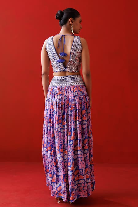 Kisakshi Jaipur Forest Patterned Embellished Lehenga Set 