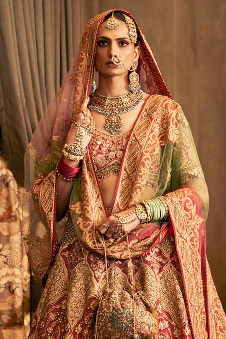 Rimple And Harpreet Narula Mughal Miniatures Embroidered Lehenga Set 