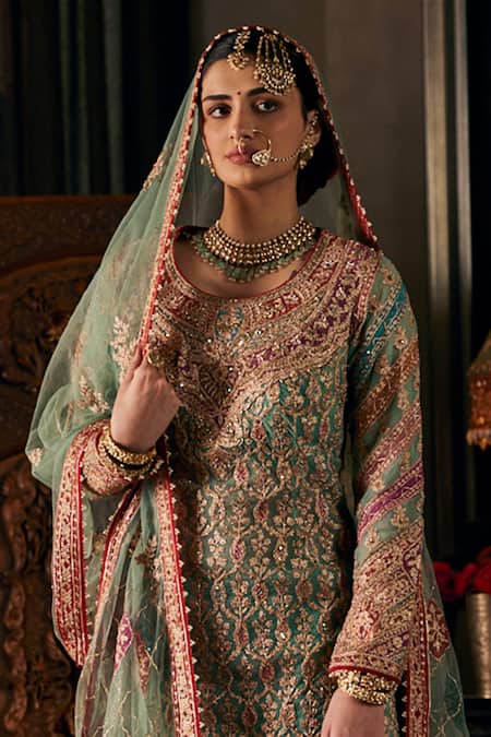 Rimple And Harpreet Narula Embroidered Kurta Sharara Set 