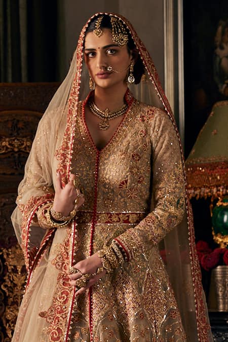 Rimple And Harpreet Narula Miniature Floral Embroidered Lehenga Set 