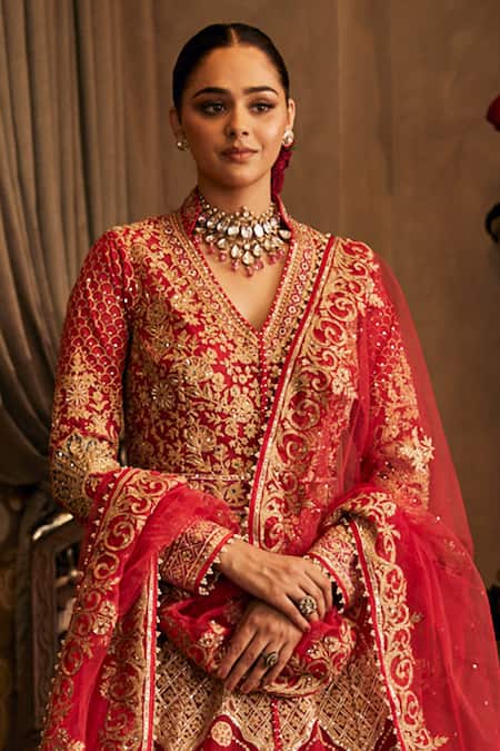 Rimple And Harpreet Narula Kalidar Jacket Set with Embroidered Lehenga 