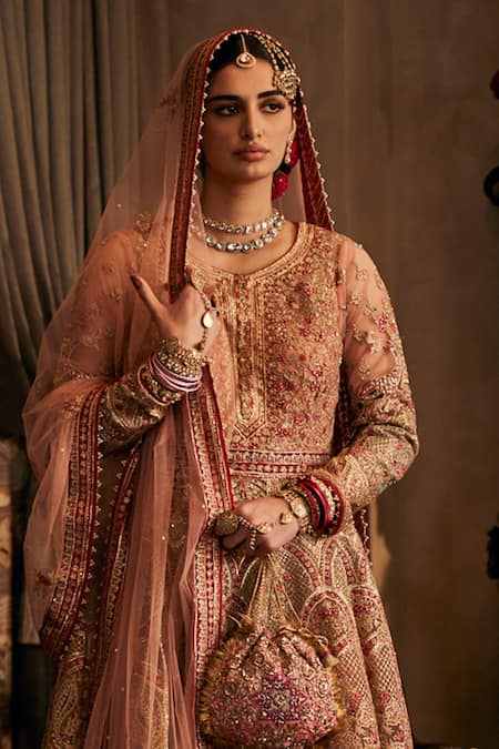 Rimple And Harpreet Narula Floral Embroidered Anarkali Sharara Set 