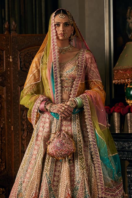 Rimple And Harpreet Narula Avian Motif Embroidered Lehenga Set 