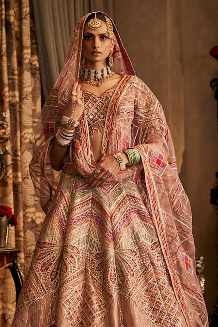 Rimple And Harpreet Narula Marodi Embroidered Bridal Lehenga Set 