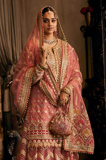 Rimple And Harpreet Narula Floral Jaal Embroidered Kurta Sharara Set 