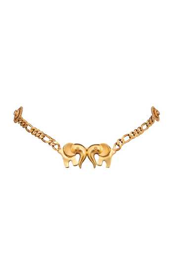 Anita Dongre Haathi Shaped Silver Choker 