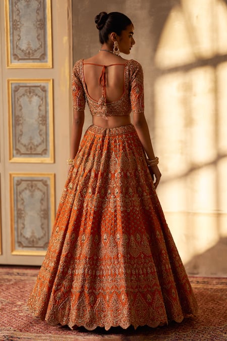Angad Singh Embroidered Silk Bridal Lehenga Set 