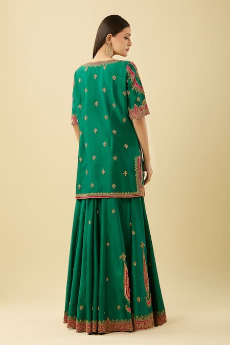 Jigar Mali Dori Embroidered Kurta & Sharara Set 