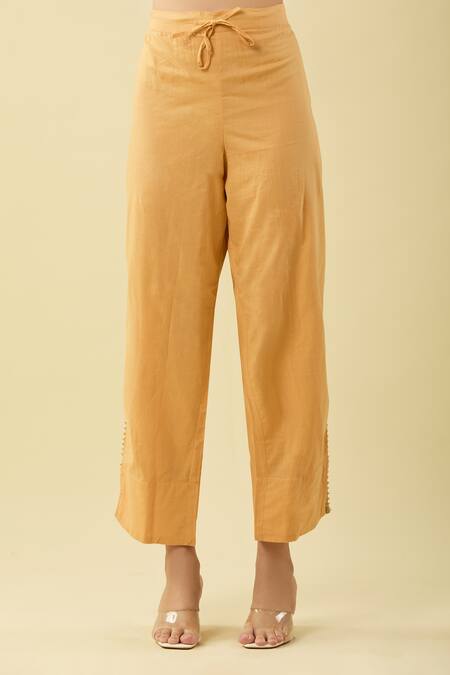 Buy Missprint Orange Chanderi Embroidery Round Neck Floral Printed Kurta Set Online at Aza Fashions Buy_Missprint_Orange Chanderi Embroidery Round Neck Floral Printed Kurta Set_Online_at_Aza_Fashions