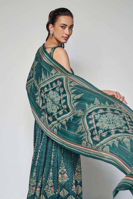 Anita Dongre Persian Carpet Print Green Scarf 