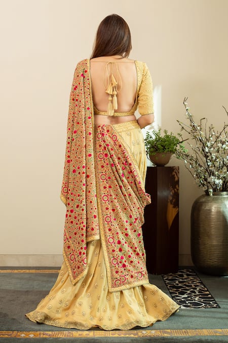 House Of Inari Embroidered Lehenga Set with Dupatta 