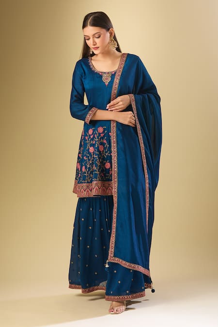Samyukta Singhania Bahara Embroidered Kurta Sharara Set 