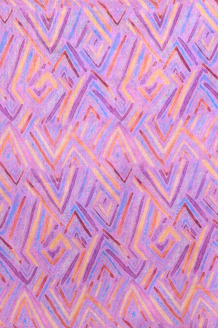 Samyukta Singhania Purple Chanderi Saree With Unstitched Blouse Piece at Aza Fashions Samyukta Singhania_Purple Chanderi Saree With Unstitched Blouse Piece_at_Aza_Fashions