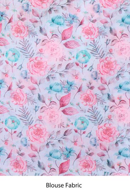 Shop_Samyukta Singhania_Chanderi, Cotton Zari Saree With Unstitched Blouse Piece_Online_at_Aza_Fashions