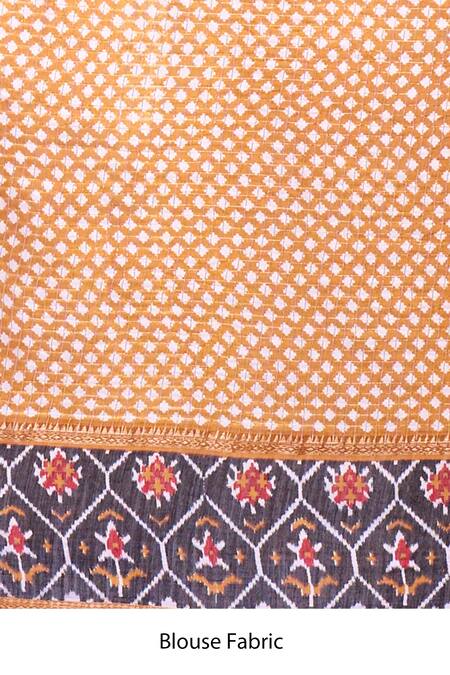 Naintara Bajaj Red Chanderi Embroidery Round Neck Abstract Floral Saree With Running Blouse Online at Aza Fashions Naintara Bajaj_Red Chanderi Embroidery Round Neck Abstract Floral Saree With Running Blouse _Online_at_Aza_Fashions