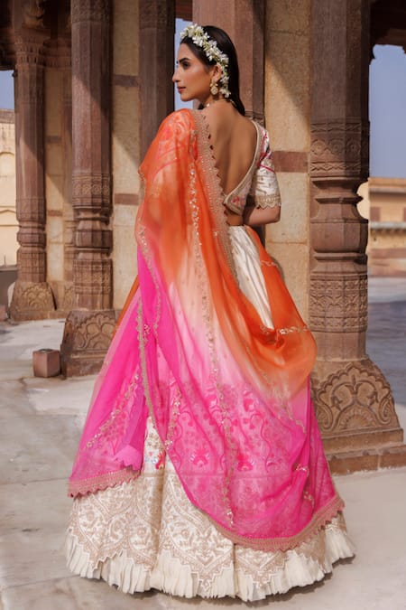 Vinita Bhansali Designer Lehenga Set With Embroidery 