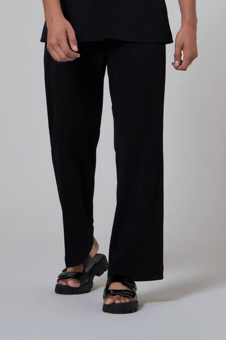 Niloufer By Aasif Ally Black Pocketed Shirt And Pant Set Online at Aza Fashions Niloufer By Aasif Ally_Black Pocketed Shirt And Pant Set _Online_at_Aza_Fashions