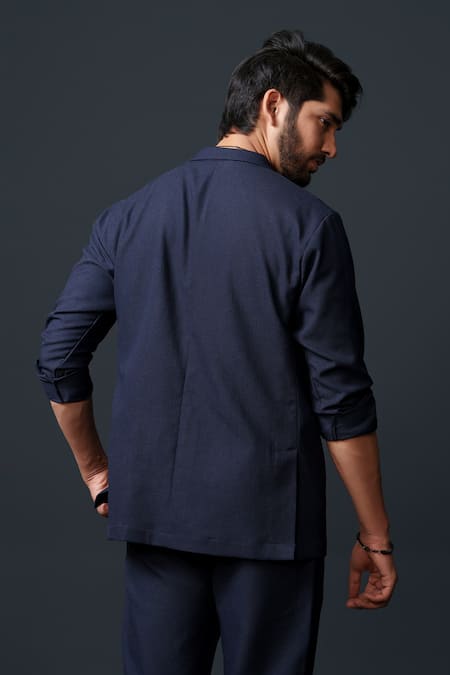 Niloufer By Aasif Ally Double Breasted Textured Blazer & Pant Set 