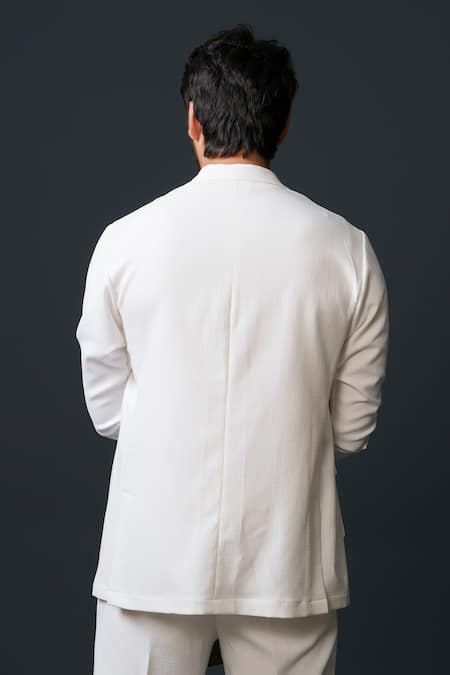 Niloufer By Aasif Ally Double Breasted Solid Blazer & Pant Set 