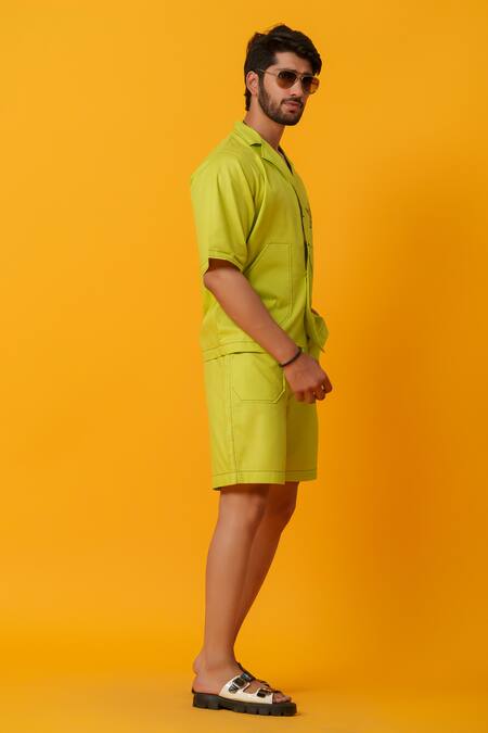 Niloufer By Aasif Ally Green Cotton Embroidery Minimal Thread Work Coord Set Online at Aza Fashions Niloufer By Aasif Ally_Green Cotton Embroidery Minimal Thread Work Coord Set _Online_at_Aza_Fashions