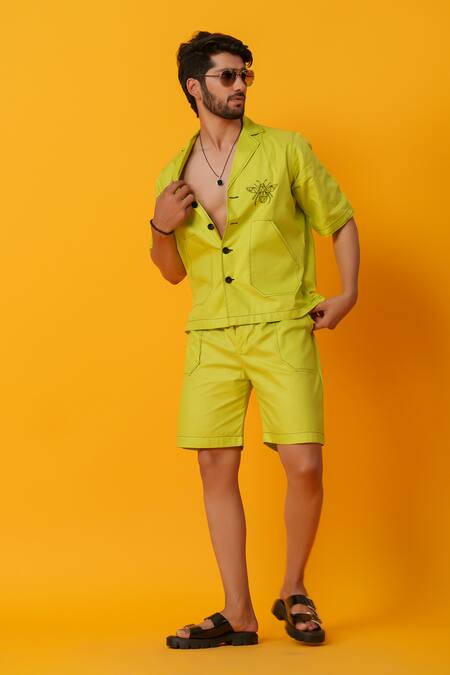 Buy Niloufer By Aasif Ally Green Cotton Embroidery Minimal Thread Work Coord Set Online at Aza Fashions Buy_Niloufer By Aasif Ally_Green Cotton Embroidery Minimal Thread Work Coord Set _Online_at_Aza_Fashions